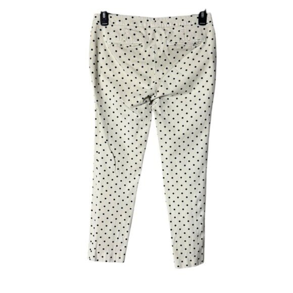 Ralph Lauren LRL Women Polka Dot Slim Trousers Pants Ankle Size 6 Preppy Stretch - Picture 4 of 9